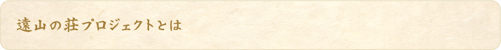 遠山の荘プロジェクトとは